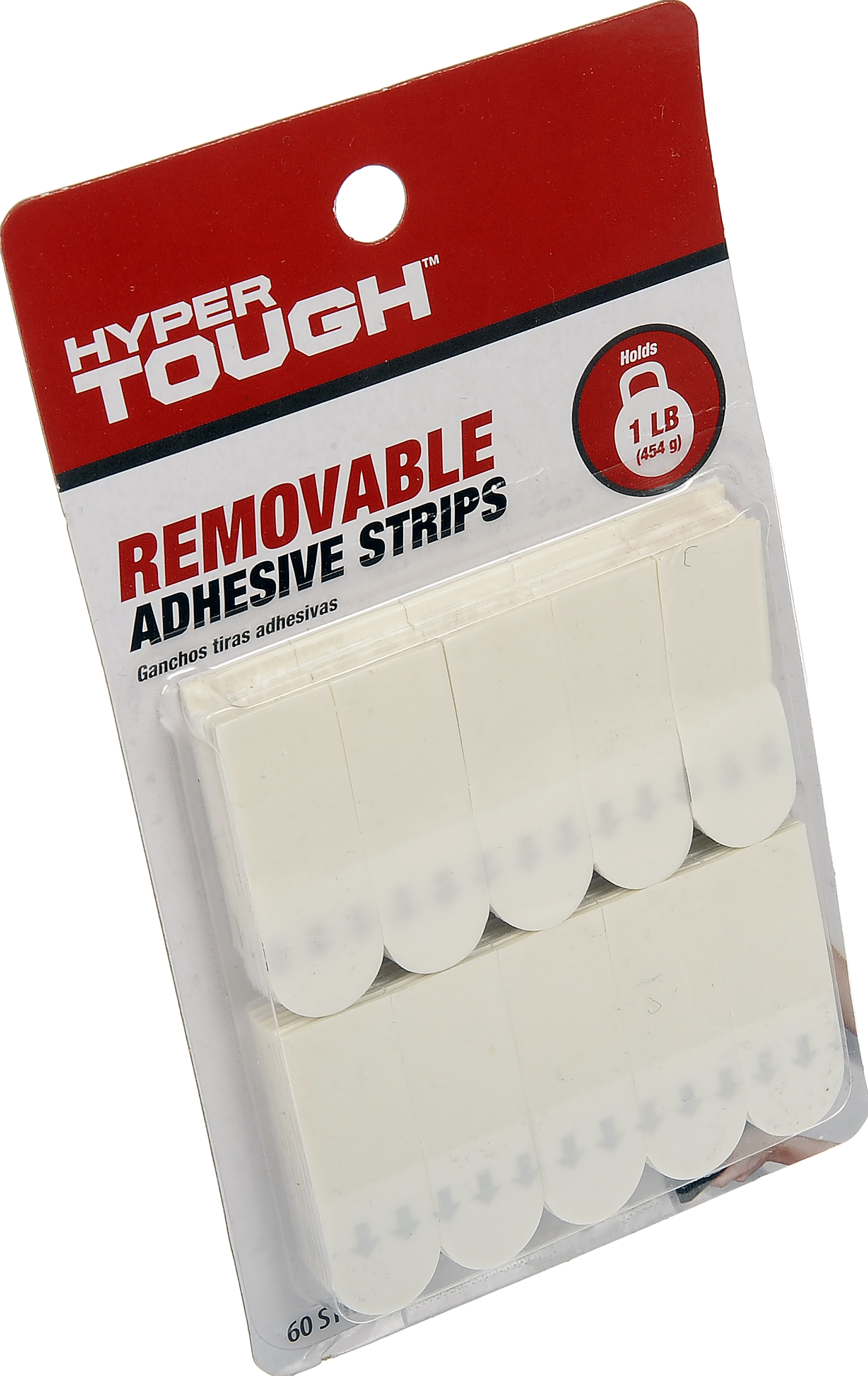 Hypertough Holds Up to 1lb 60 Strips Removable Adhesive Strips